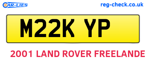 M22KYP are the vehicle registration plates.