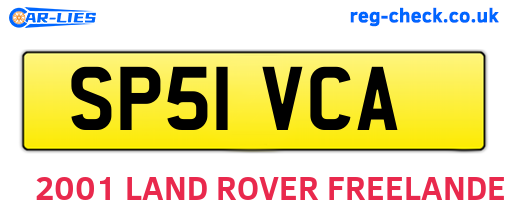 SP51VCA are the vehicle registration plates.