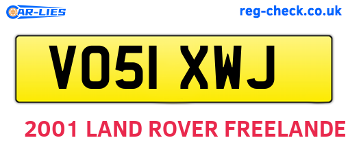 VO51XWJ are the vehicle registration plates.