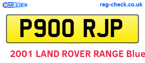 P900RJP are the vehicle registration plates.