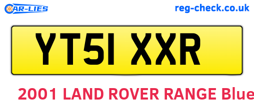 YT51XXR are the vehicle registration plates.
