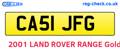 CA51JFG are the vehicle registration plates.