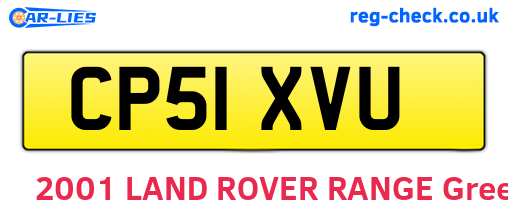 CP51XVU are the vehicle registration plates.