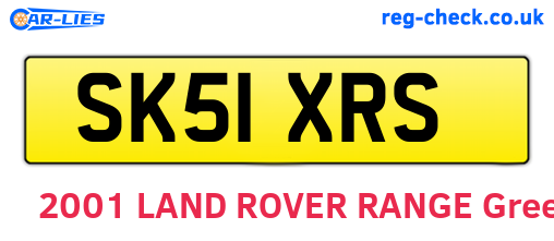 SK51XRS are the vehicle registration plates.