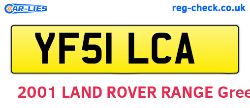YF51LCA are the vehicle registration plates.