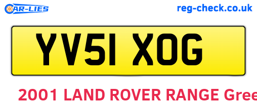 YV51XOG are the vehicle registration plates.