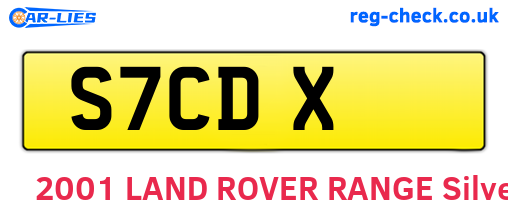 S7CDX are the vehicle registration plates.