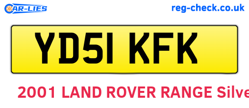 YD51KFK are the vehicle registration plates.
