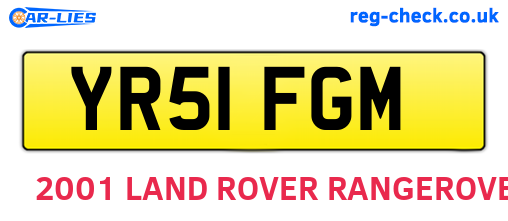 YR51FGM are the vehicle registration plates.