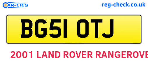 BG51OTJ are the vehicle registration plates.