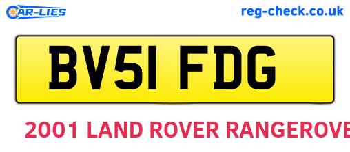BV51FDG are the vehicle registration plates.