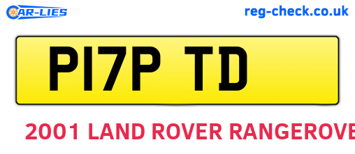 P17PTD are the vehicle registration plates.