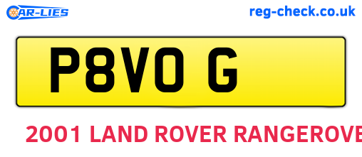 P8VOG are the vehicle registration plates.
