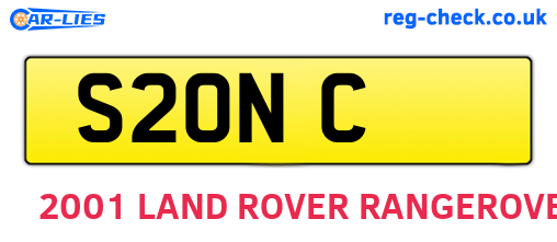 S2ONC are the vehicle registration plates.