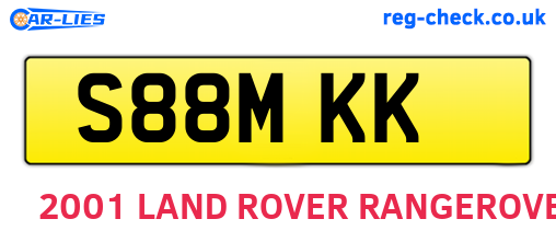 S88MKK are the vehicle registration plates.