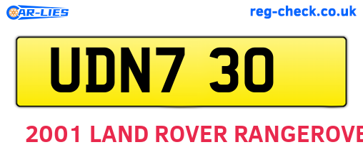 UDN730 are the vehicle registration plates.