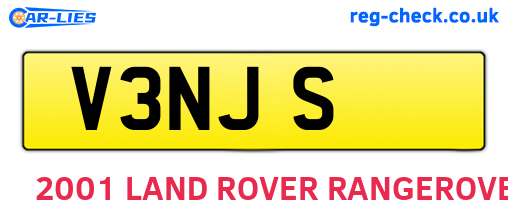 V3NJS are the vehicle registration plates.