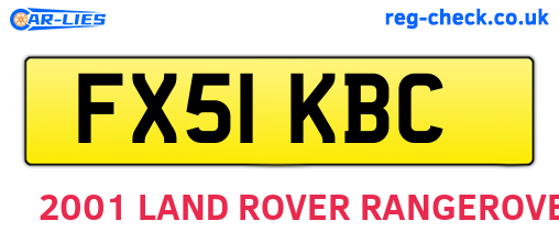 FX51KBC are the vehicle registration plates.