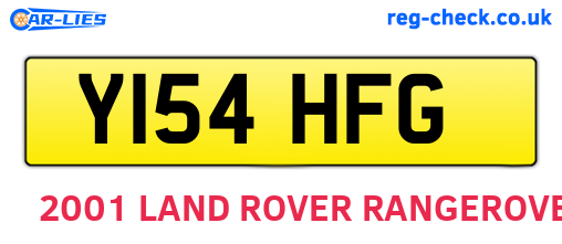 Y154HFG are the vehicle registration plates.