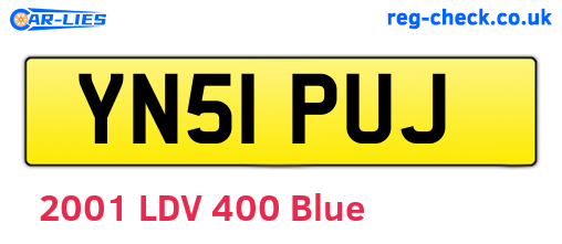 YN51PUJ are the vehicle registration plates.