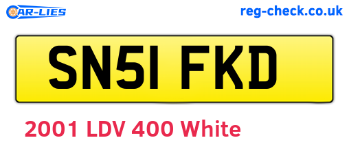 SN51FKD are the vehicle registration plates.