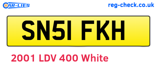 SN51FKH are the vehicle registration plates.