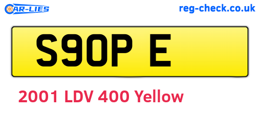 S9OPE are the vehicle registration plates.