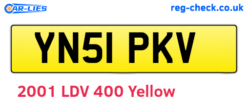 YN51PKV are the vehicle registration plates.