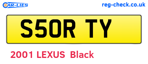 S50RTY are the vehicle registration plates.