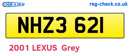 NHZ3621 are the vehicle registration plates.