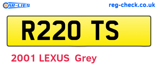 R22OTS are the vehicle registration plates.