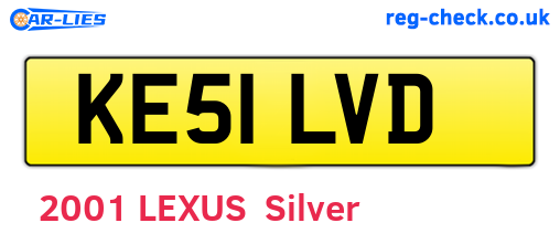 KE51LVD are the vehicle registration plates.