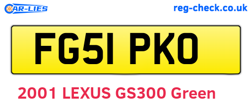 FG51PKO are the vehicle registration plates.