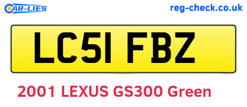 LC51FBZ are the vehicle registration plates.
