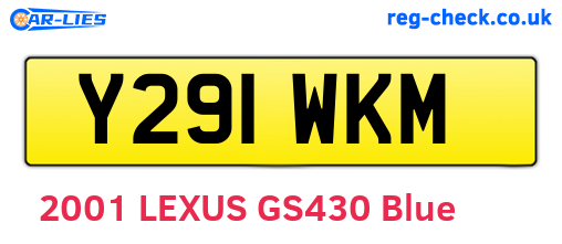 Y291WKM are the vehicle registration plates.