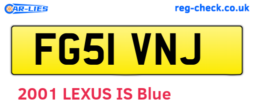 FG51VNJ are the vehicle registration plates.