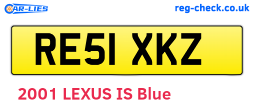 RE51XKZ are the vehicle registration plates.