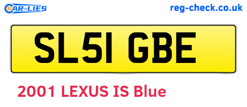 SL51GBE are the vehicle registration plates.