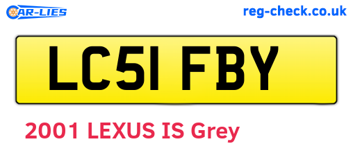 LC51FBY are the vehicle registration plates.