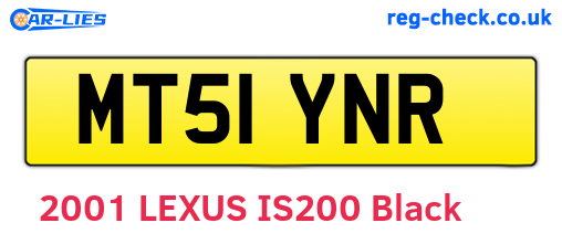 MT51YNR are the vehicle registration plates.