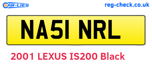 NA51NRL are the vehicle registration plates.
