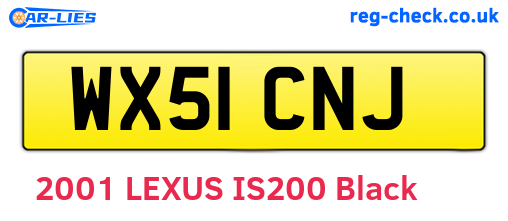 WX51CNJ are the vehicle registration plates.