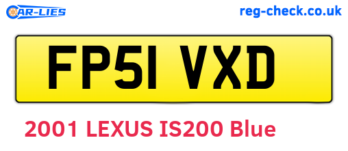 FP51VXD are the vehicle registration plates.