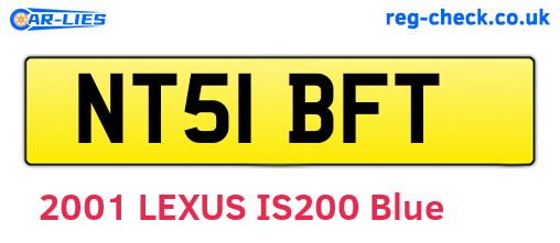 NT51BFT are the vehicle registration plates.