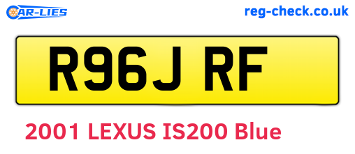 R96JRF are the vehicle registration plates.