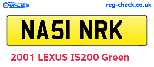 NA51NRK are the vehicle registration plates.