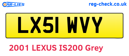LX51WVY are the vehicle registration plates.