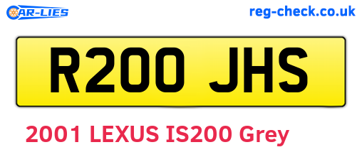 R200JHS are the vehicle registration plates.