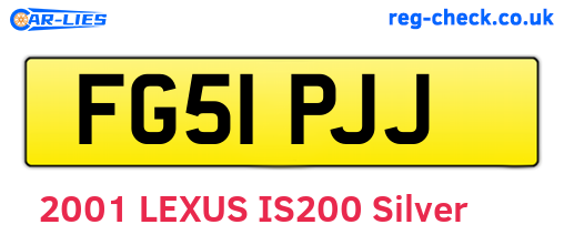FG51PJJ are the vehicle registration plates.