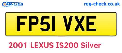 FP51VXE are the vehicle registration plates.